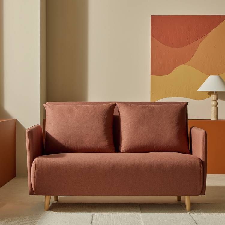 Habitat Alex Fabric Sofa Bed - Rust 0
