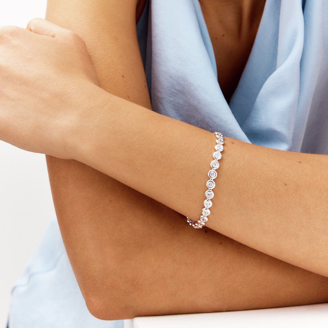 Buy Revere Sterling Silver Cubic Zirconia Tennis Bracelet | Womens