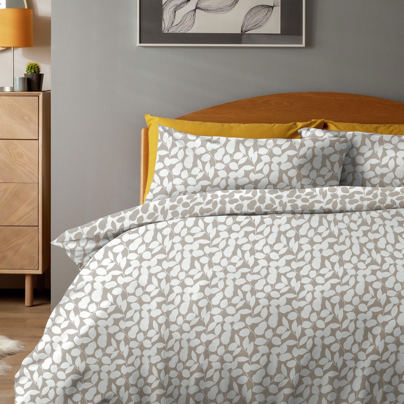 Habitat Floral Beige & White Bedding Set - King size
