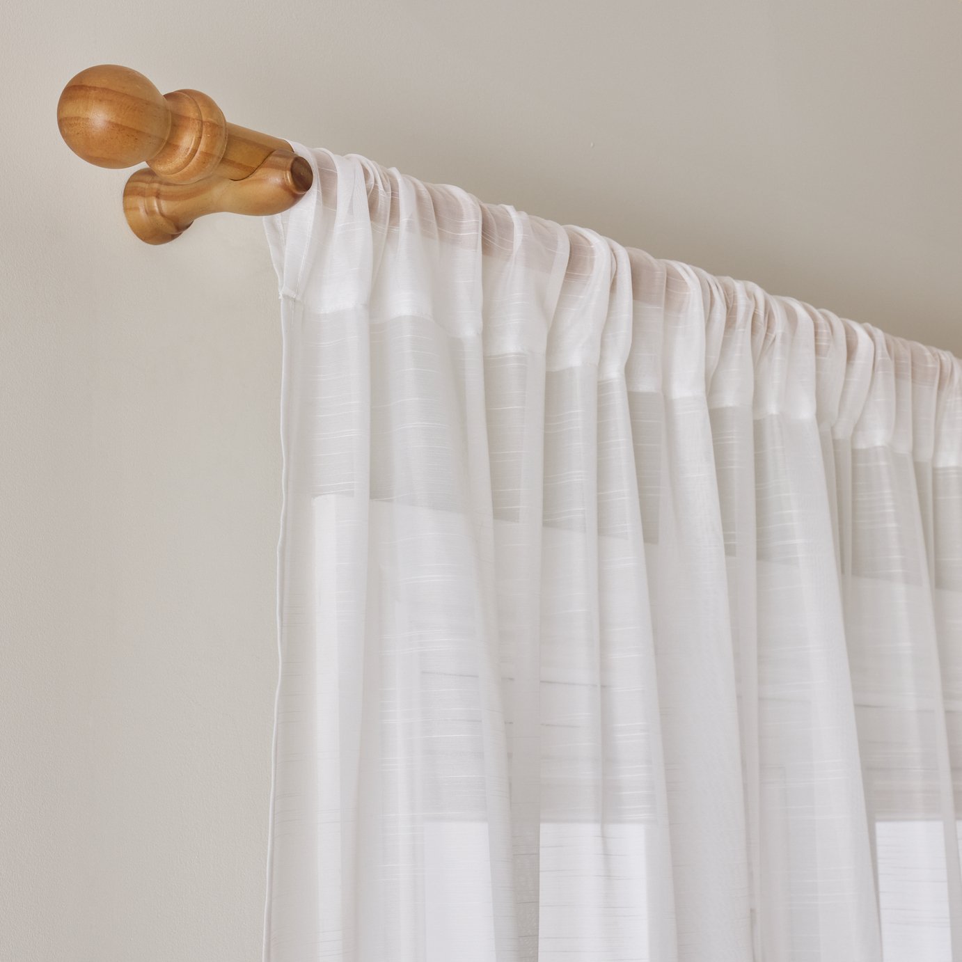 Buy Argos Home Slot Top Sheer Voile Curtain - White - 140x137cm
