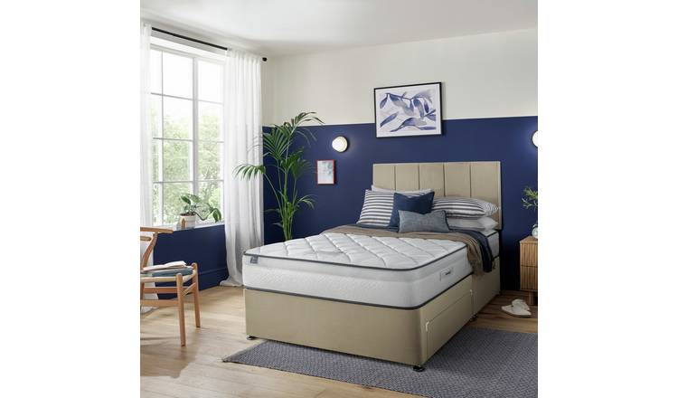 Silentnight Marlow Ultragel 1000 Pkt Small Double 2 Drawer Divan Bed - Sandstone