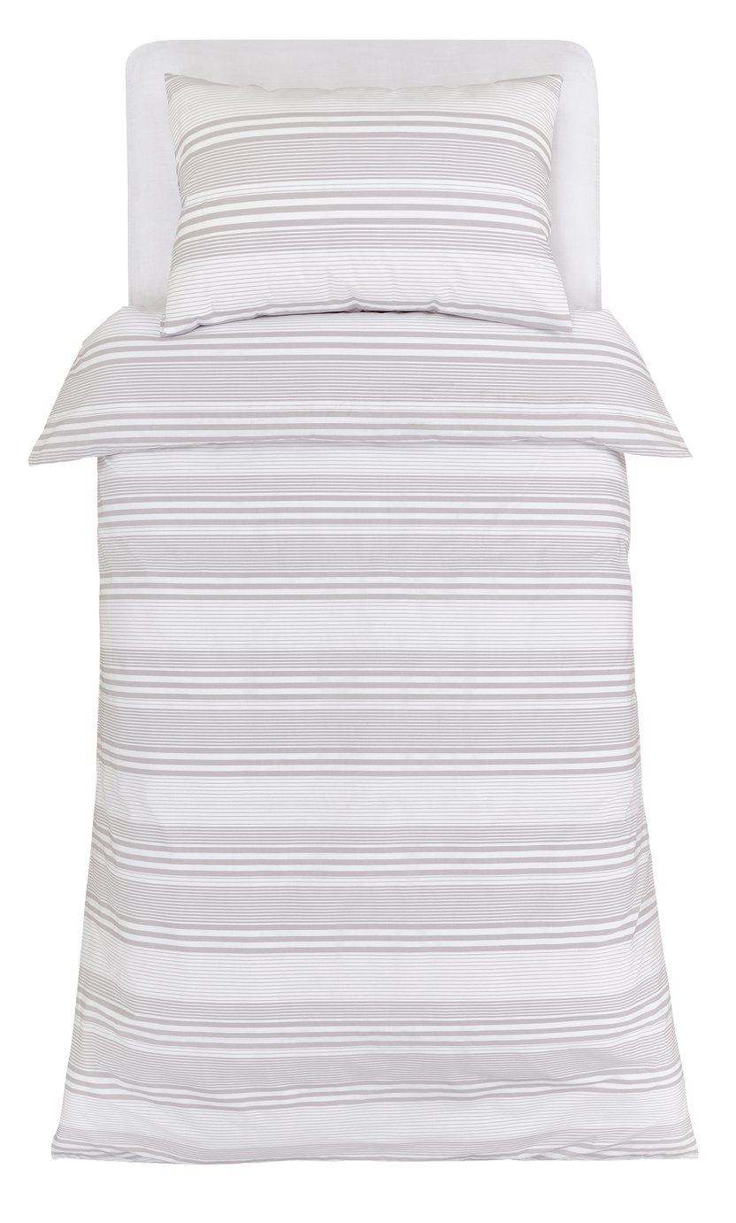 Argos Home Grey Wide Striped Bedding Set Review