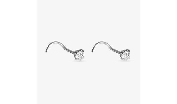 Revere Surgical Steel Heart Nose Studs - Set of 2