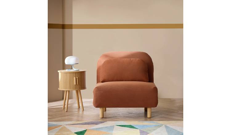 Habitat Benji Single Fabric Chairbed - Rust