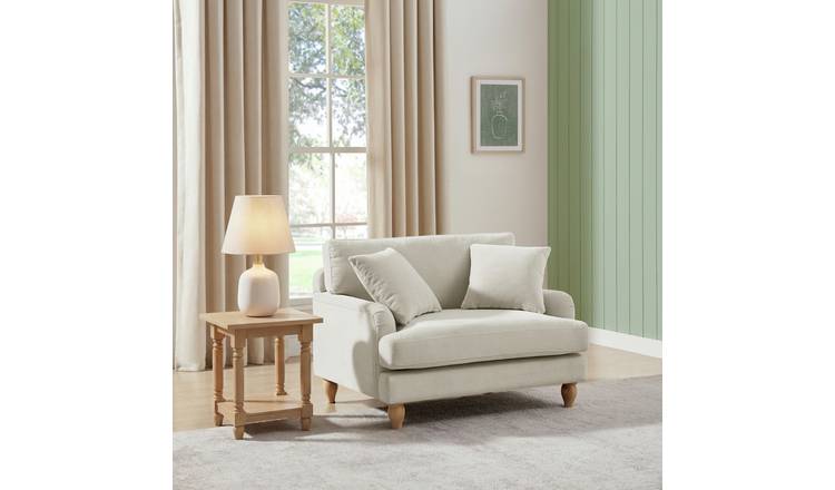 Argos Home Cynthia Fabric Cuddle Chair - Natural