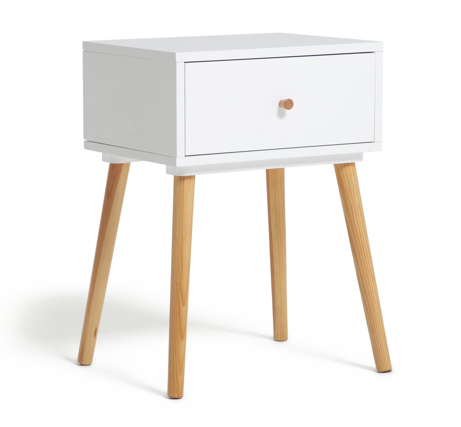 Habitat Otto 1 Drawer Bedside Table - White