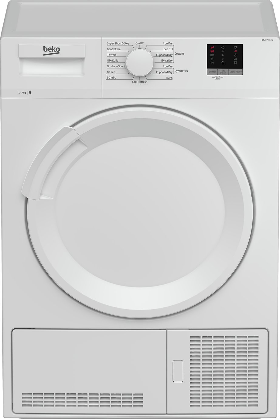 Beko DTLCE70051W 7KG Condenser Tumble Dryer - White