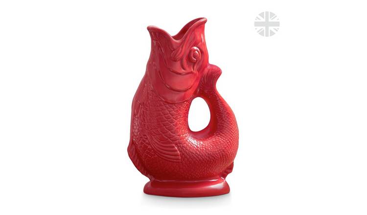 Wade Ceramic Clay Fish Jug - Red