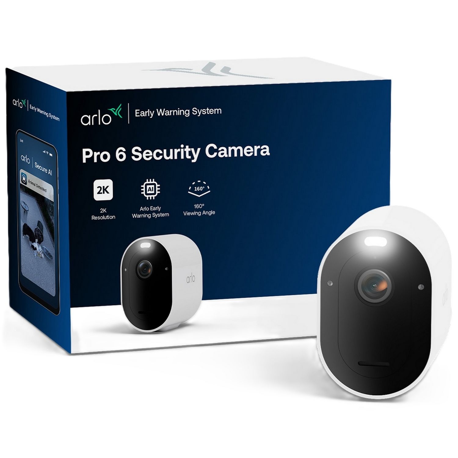 Arlo Pro 6 2K HDR Security Camera Pack of 1