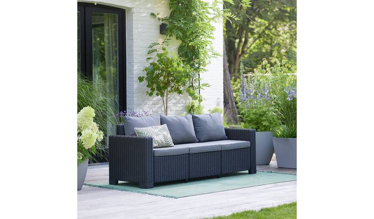 Keter California 3-Seat Mini Sofa - Graphite