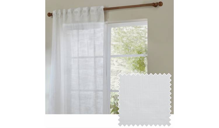 Yard Cirrus Tab Top Sheer Voile Curtains - White - 140x250cm