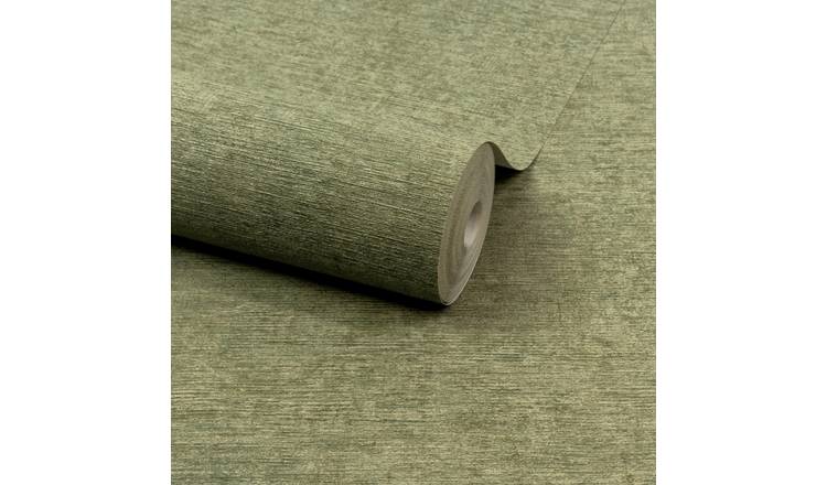 Grandeco Boutique Dakota Natural Texture Embossed Wallpaper - Green