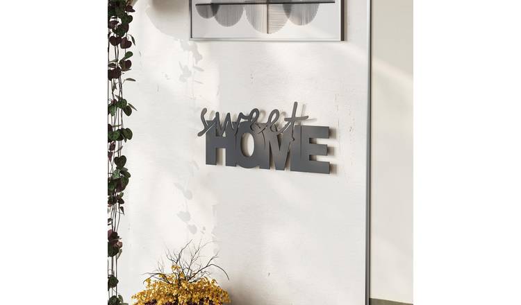 Decortie Metal Decorative Sweet Home Wall Art Metal - black