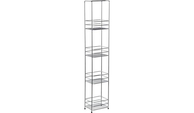 Chrome shelves on sale for bathroom