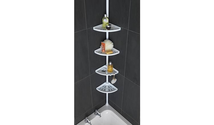 Argos Home Steel Shower Organiser Pole - White