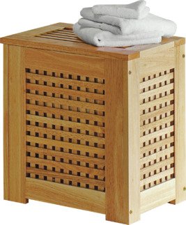 Habitat 67 Litre Wooden Laundry Bin - Natural