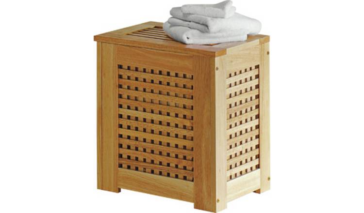 Wooden laundry clearance hamper