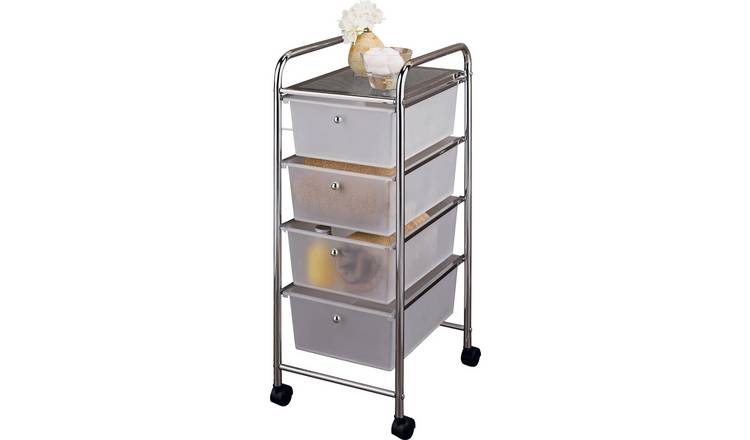 Home Furniture Diy Argos Home 4 Drawer Chrome Bathroom Storage