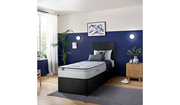 Silentnight Marlow Ultragel 1000 Mirapocket Single 2 Drawer Divan Bed - Charcoal
