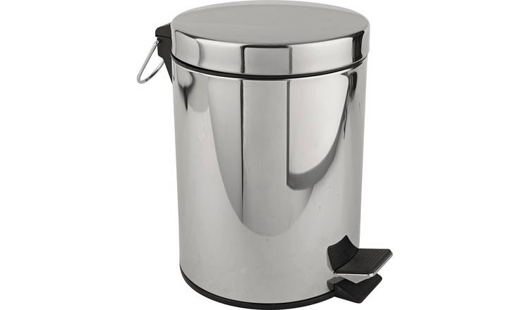 Buy Habitat 5 Litre Stainless Steel Pedal Bin Bathroom bins Argos