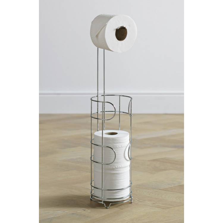 Argos Home Wire Toilet Roll Storage and Holder - Chrome 0