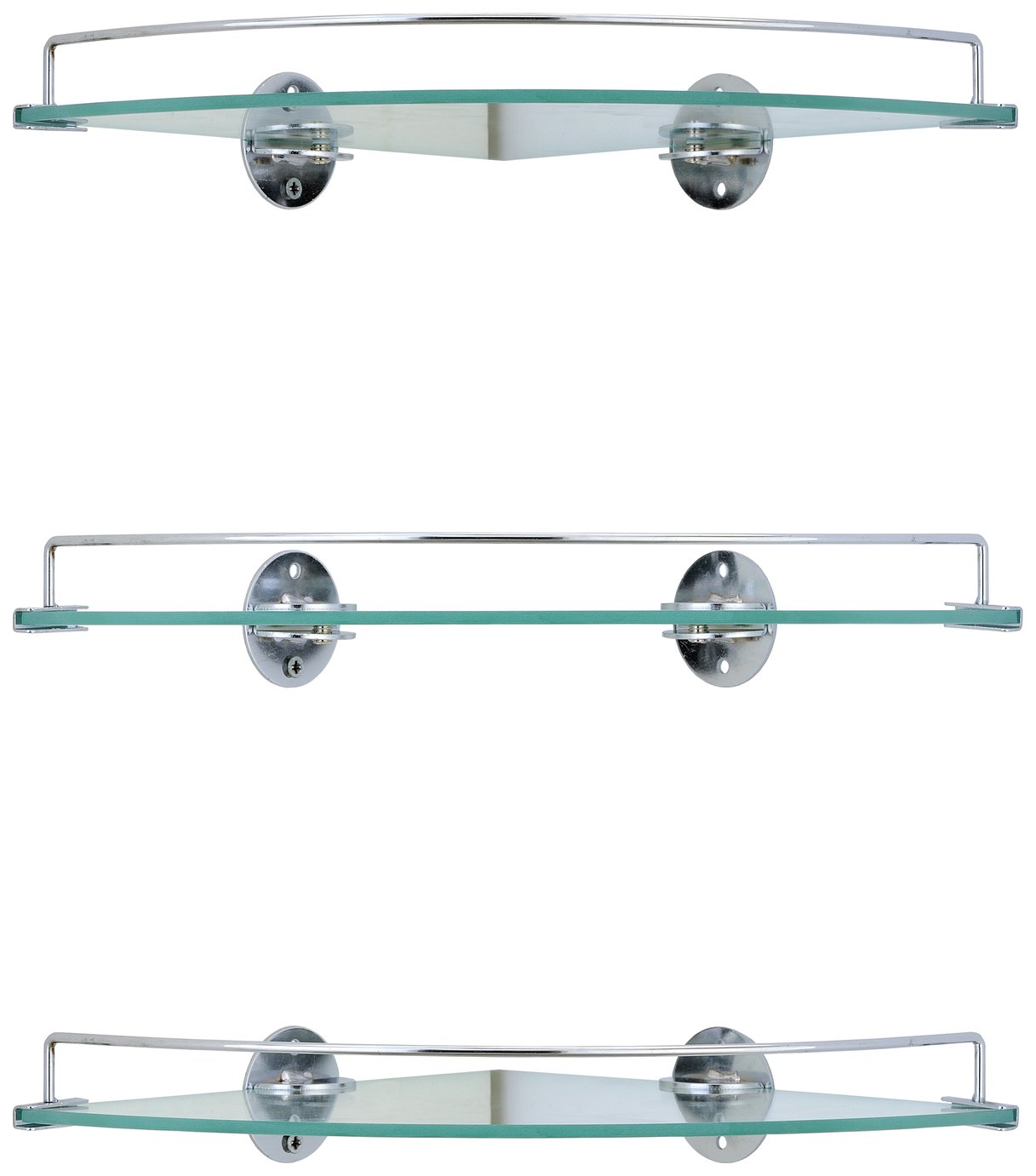 Argos Home Set of 3 Glass Corner Shelves Review