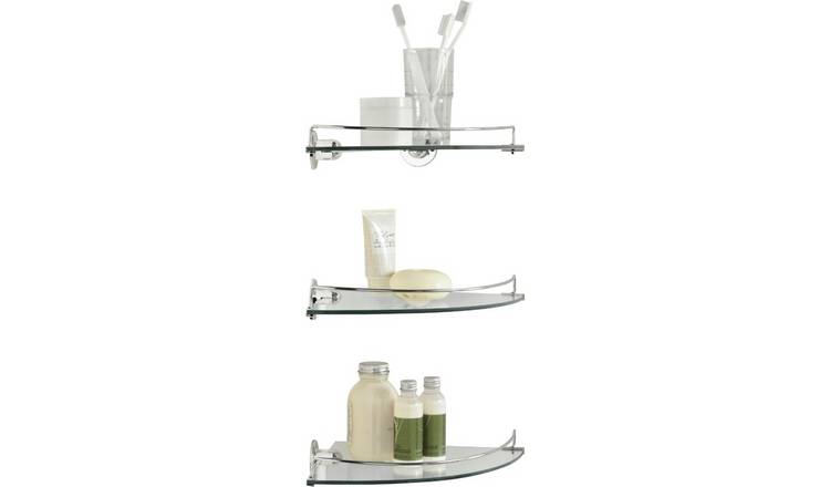 Bathroom corner shelf glass new arrivals