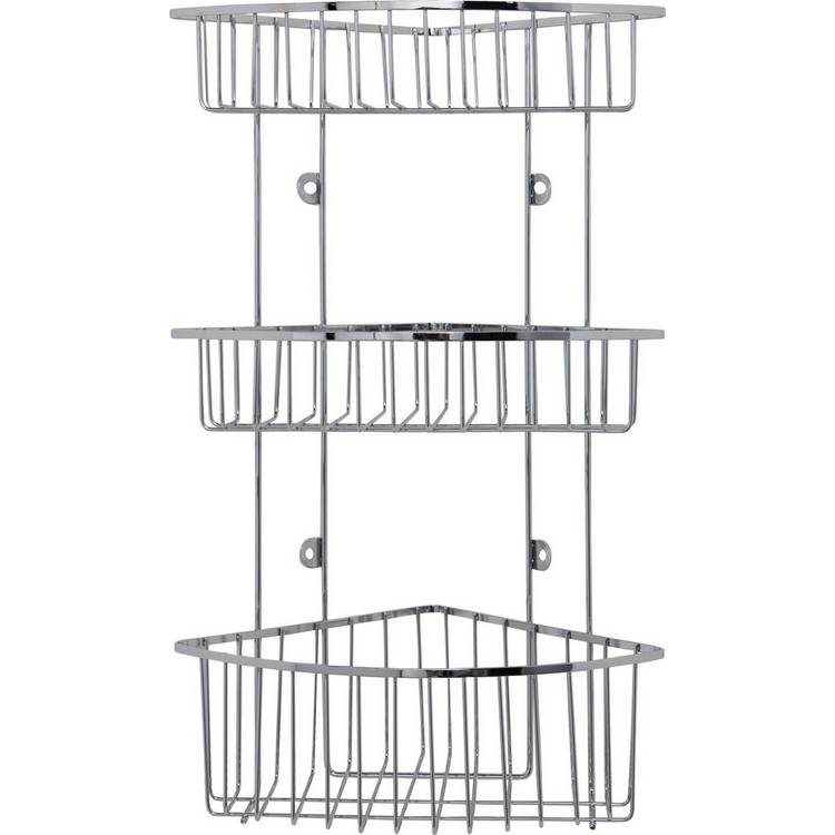 Argos Home 3 Tier Wall Mounted Chrome Shower Caddy 0