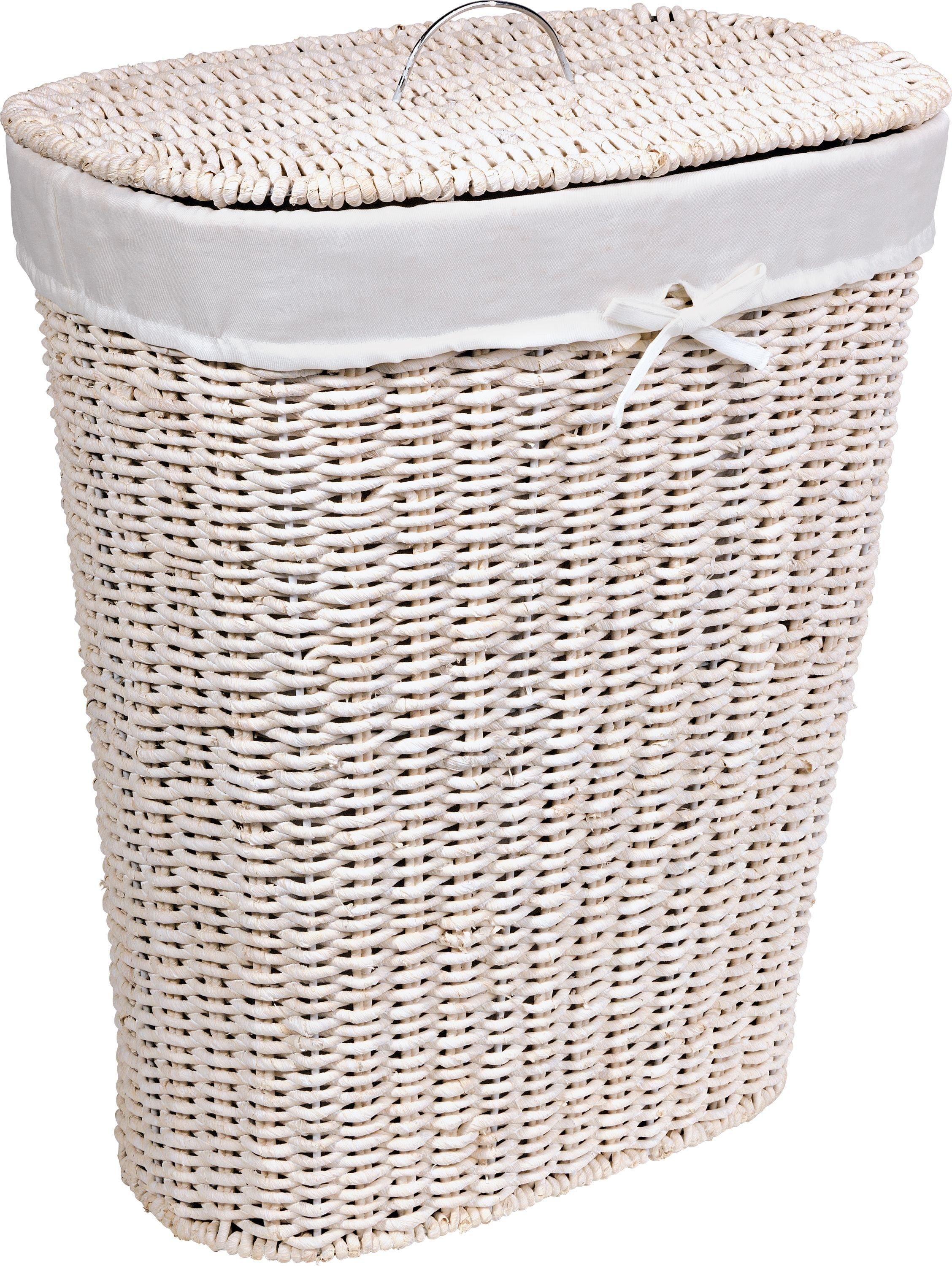 Argos Home 75 Litre Seagrass Laundry Basket - White