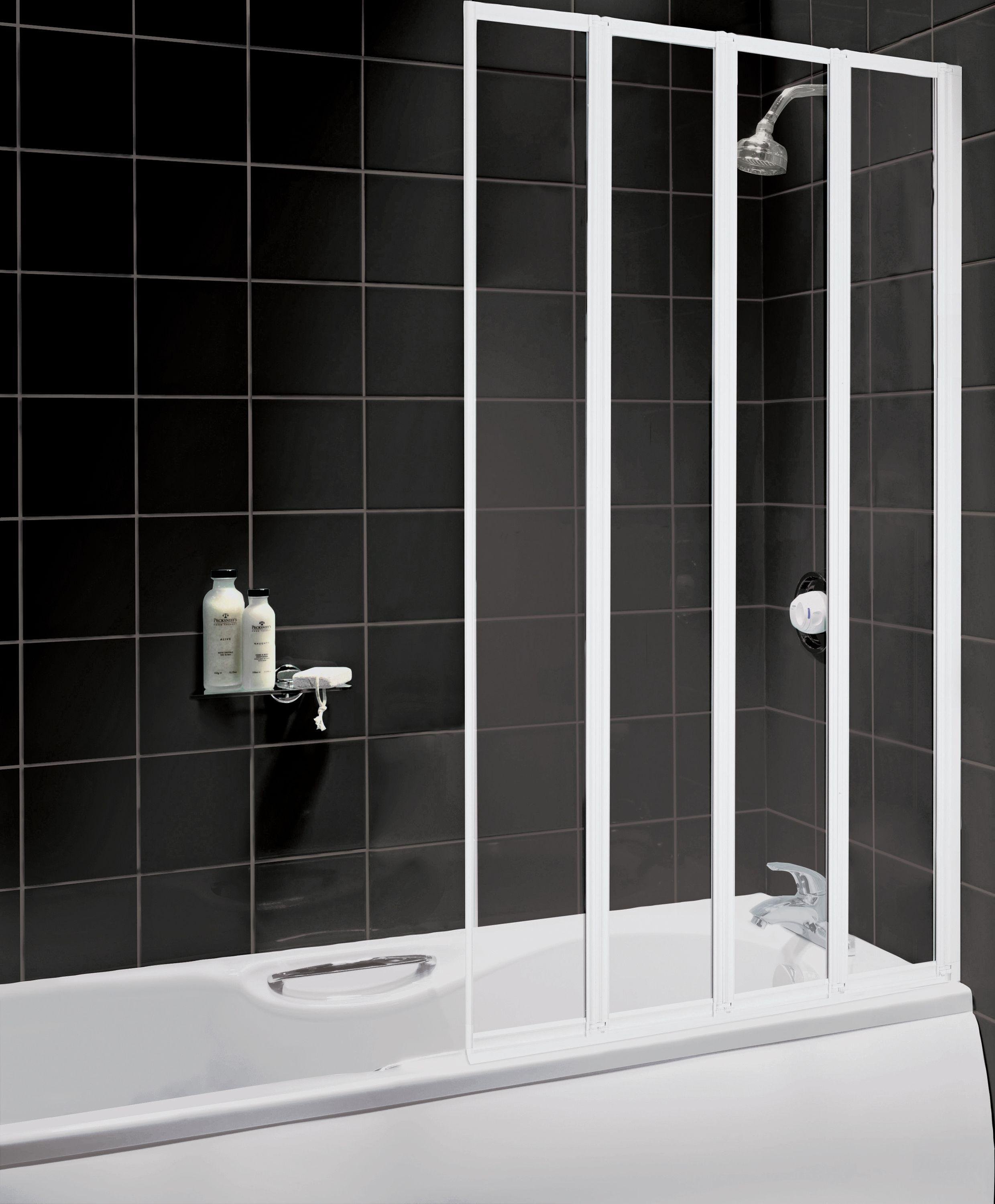 Aqualux Fully Framed White 4 Fold Bath & Shower Screen review