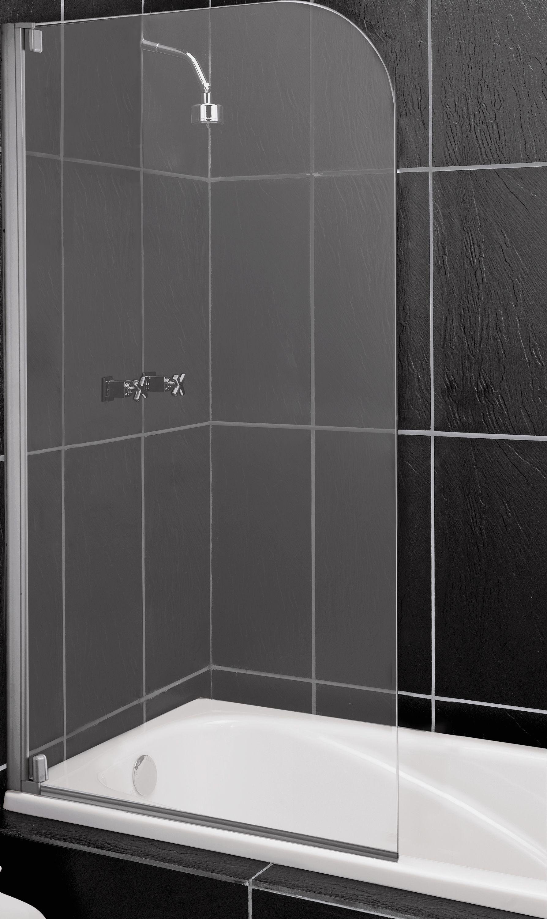 Argos Home Half Framed Single Radius Bath Shower Screen