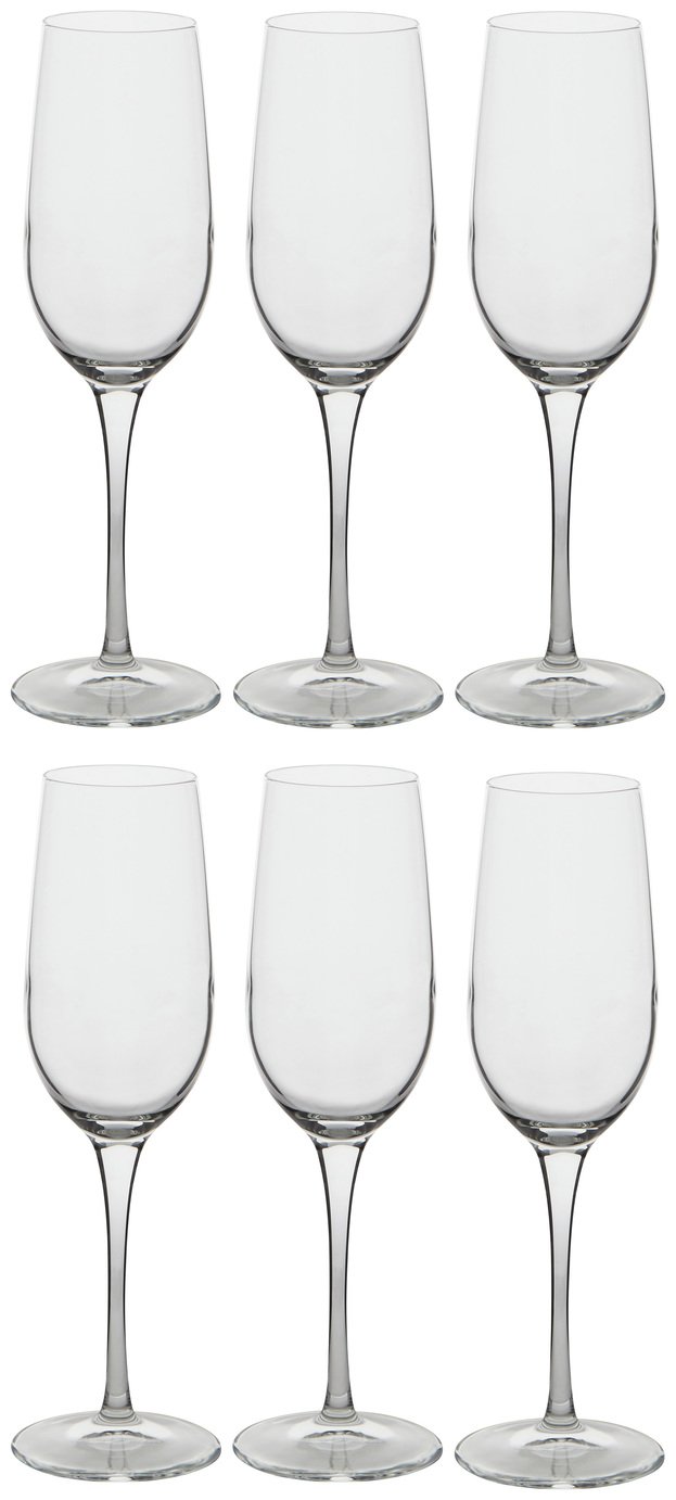 6 champagne flutes