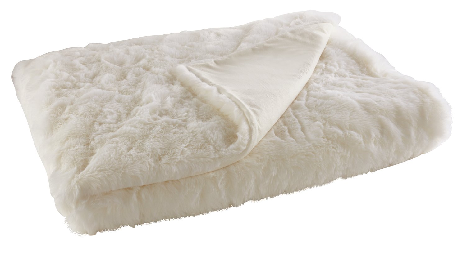 Argos Home Faux Fur Throw - White
