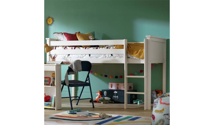 Buy Habitat Brooklyn Mid Sleeper Bed Frame with Desk White Kids beds Argos