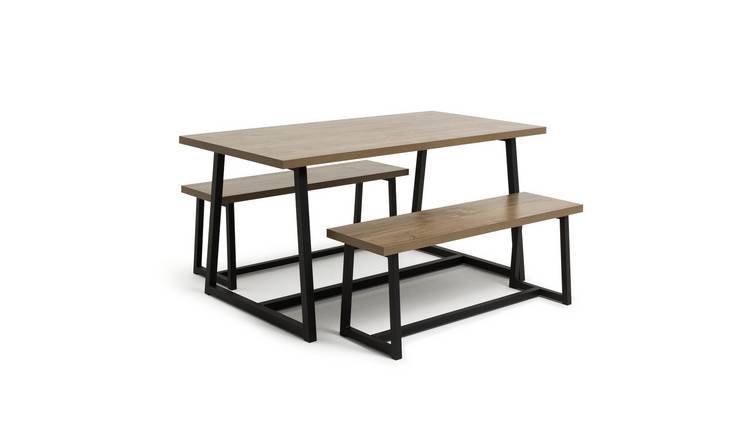 Buy Habitat Nomad Oak Effect Dining Table 2 Benches Argos