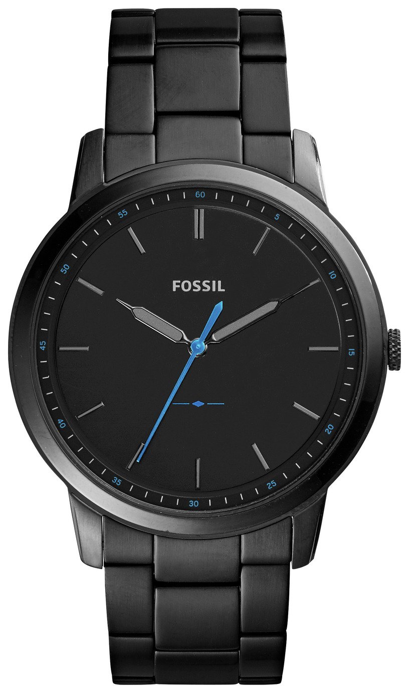 mens black stainless steel watch