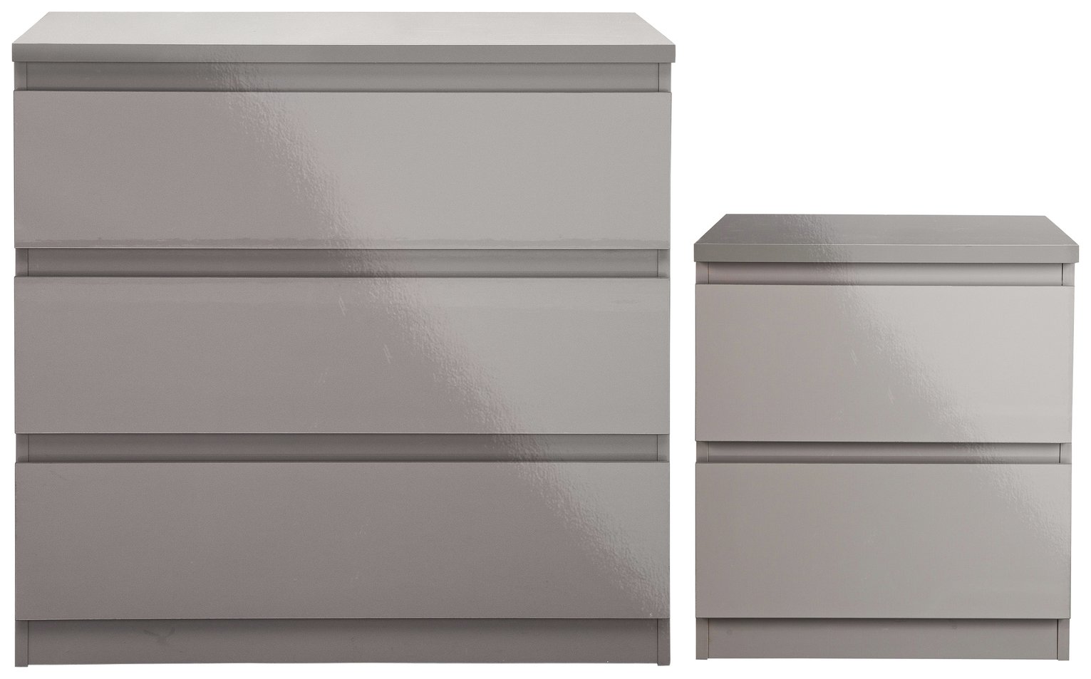 Argos Home Jenson Gloss Bedside & 3 Drawer Chest Set Review