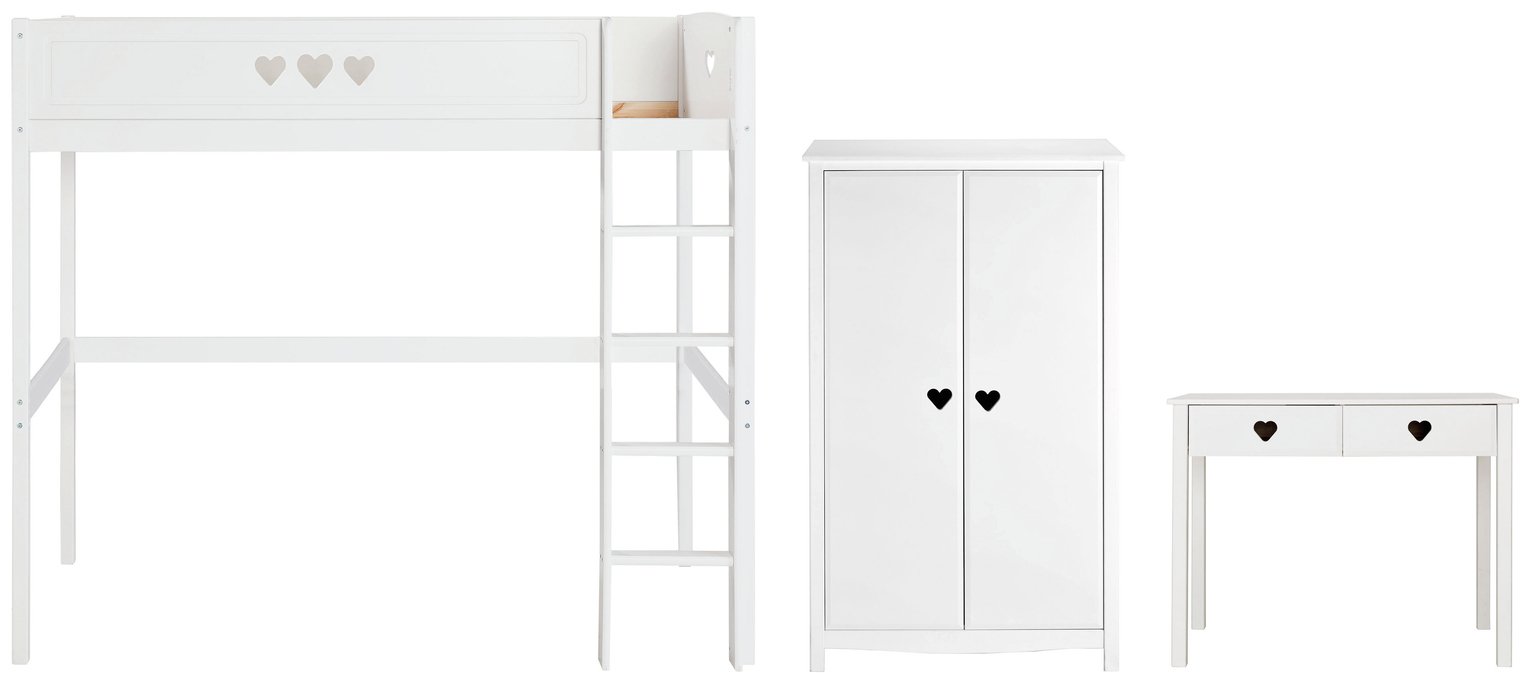 Argos Home Mia White 3 Piece High Sleeper Package