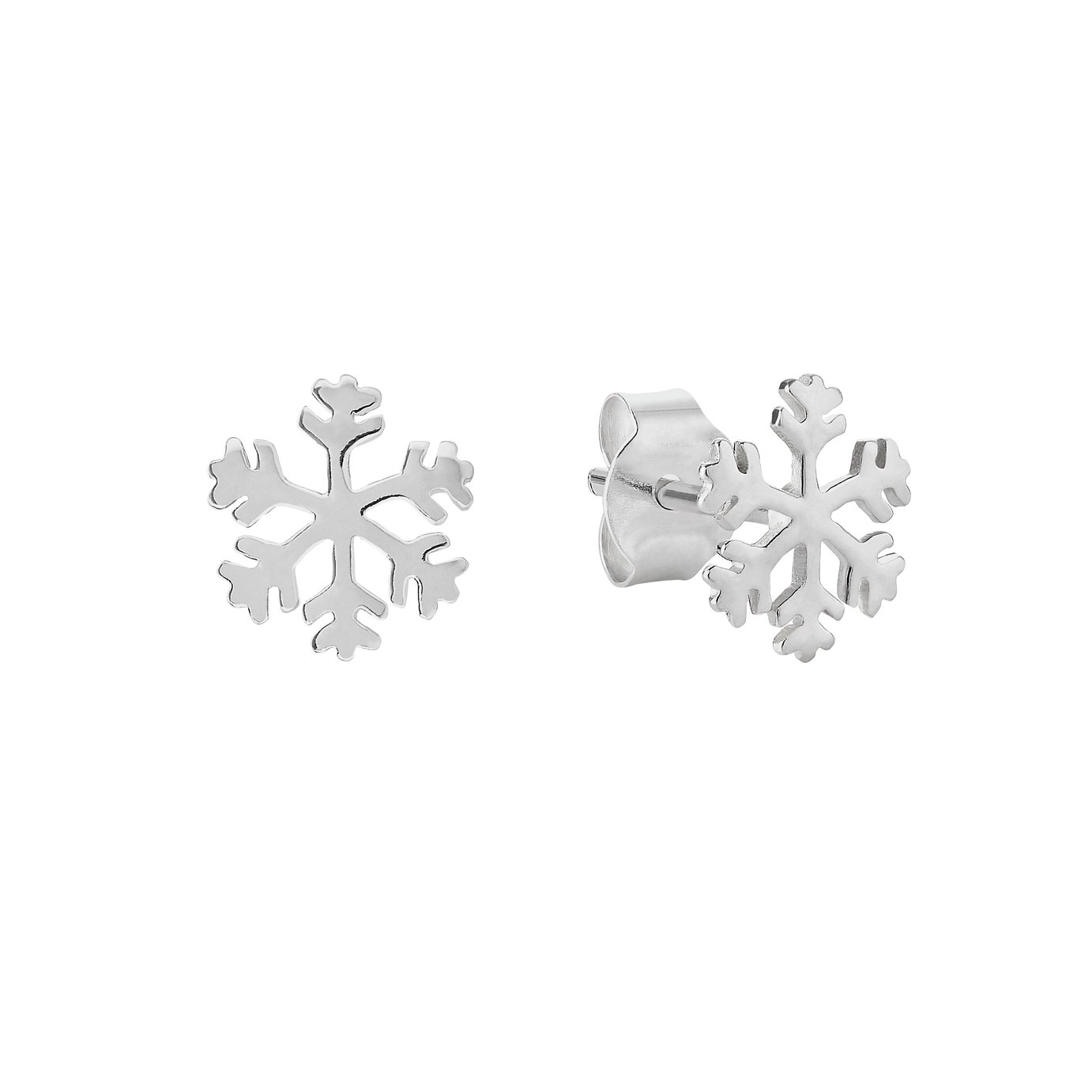 Revere Sterling Silver Snowflake Stud Earrings