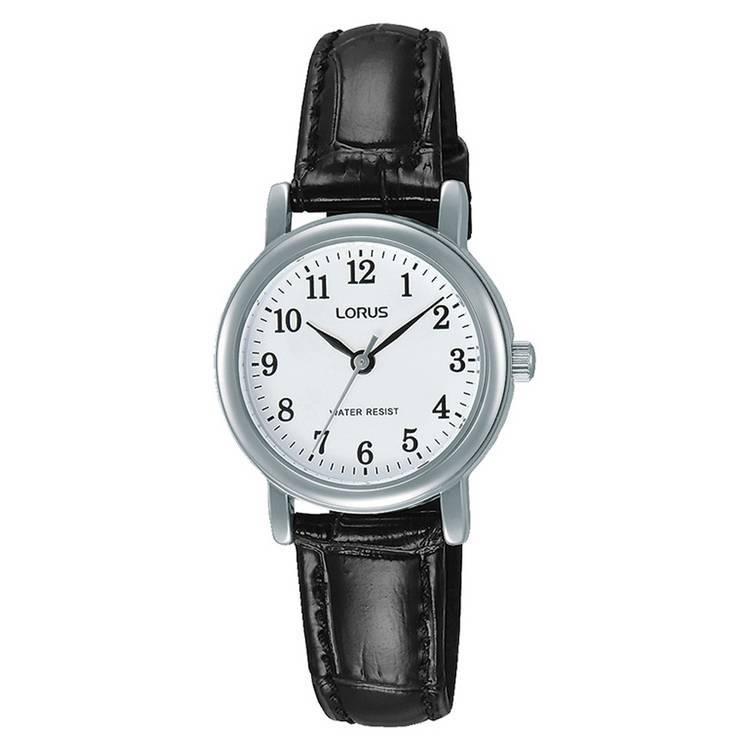 Lorus Ladies  Black Leather Strap Watch 0