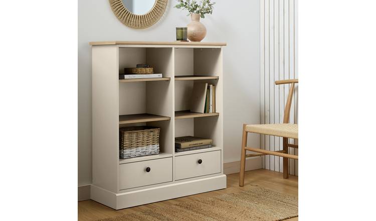 Argos Home Winchester 2 Drawer Shelving Unit - Natural