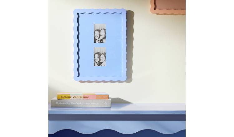 Argos Home Polaroid Blue Scallop Picture Frame - 23x31cm