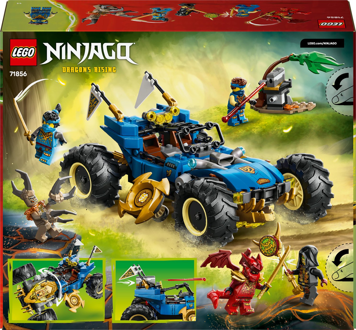 Buy LEGO NINJAGO 2 in1 Jay's Transforming Car Racing Toy 71856