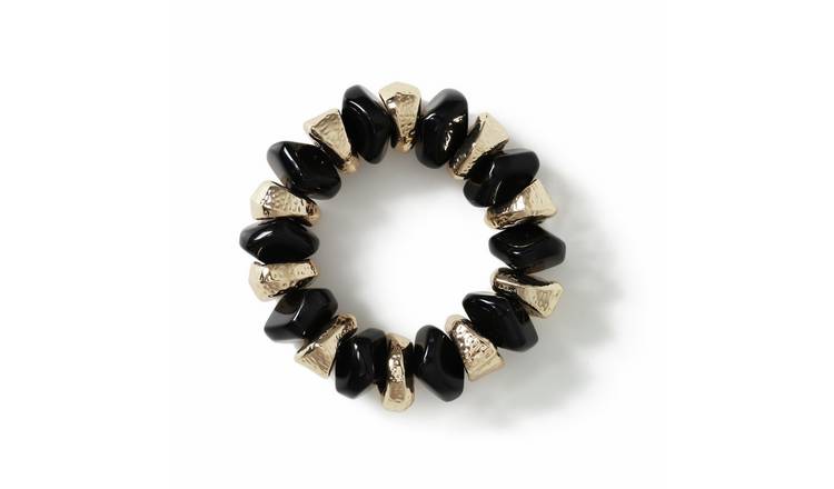Freedom Black and Gold Bead Bracelet