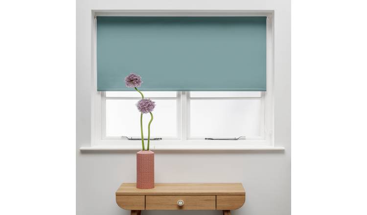 Argos Home Blackout Egg Shell Blue Roller Blind - 150cm