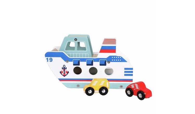 Chad Valley Wooden Car Ferry Playset