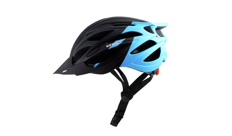 Buy Cross Adults Bike Helmet Black with Blue Ac Argos