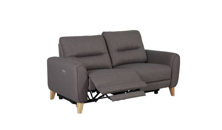 Habitat Tommy 3 Seater Fabric Recliner Sofa - Grey