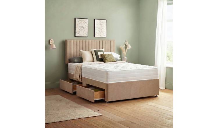 Silentnight Knightly Luxury 2000 Pocket Double 4 Drawer Divan Bed - Sand