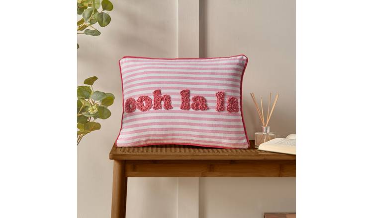 Catherine Lansfield Ooh La La Cushion Pink - 30x40cm